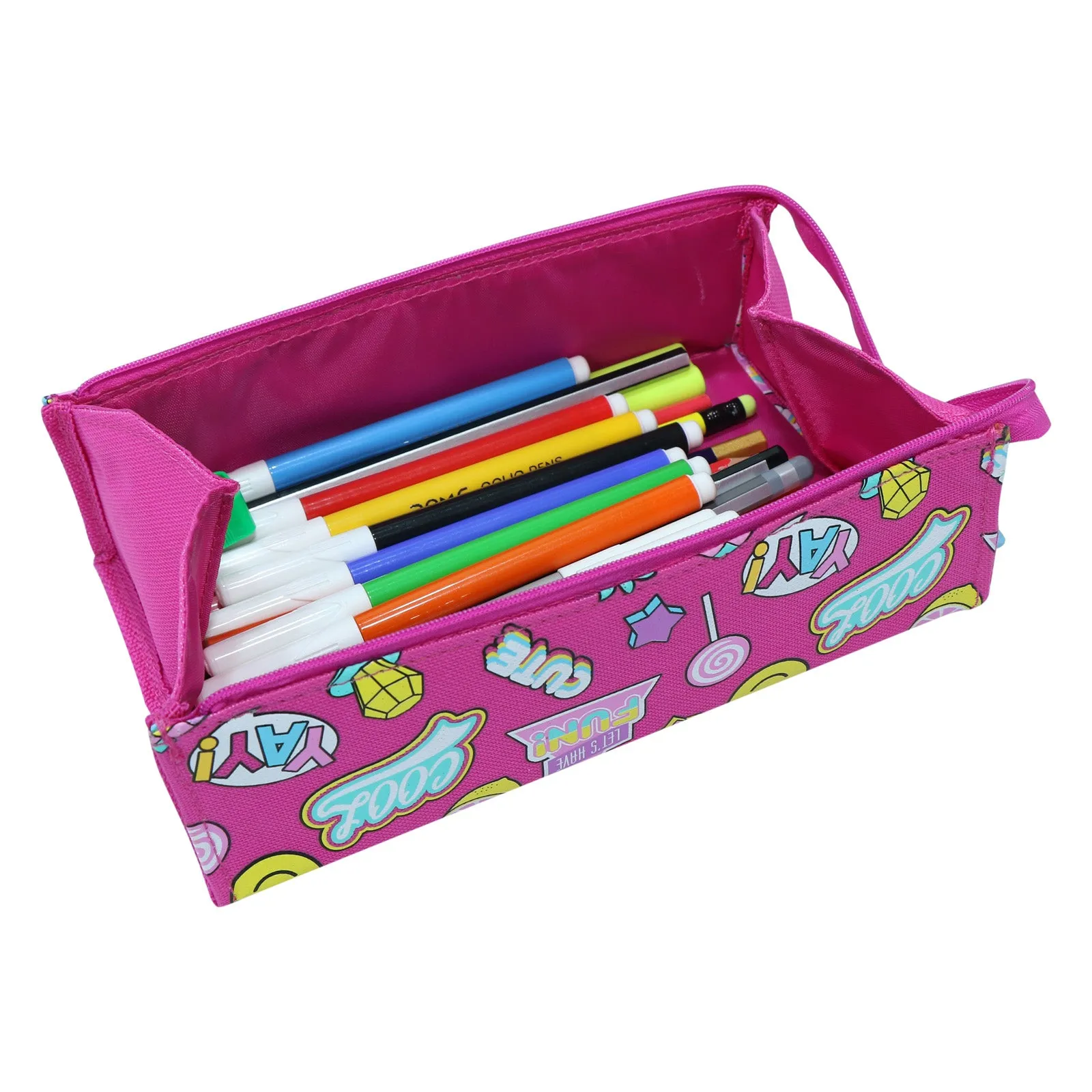 Smily Kiddos Tray Pencil Case Fun Theme Pink