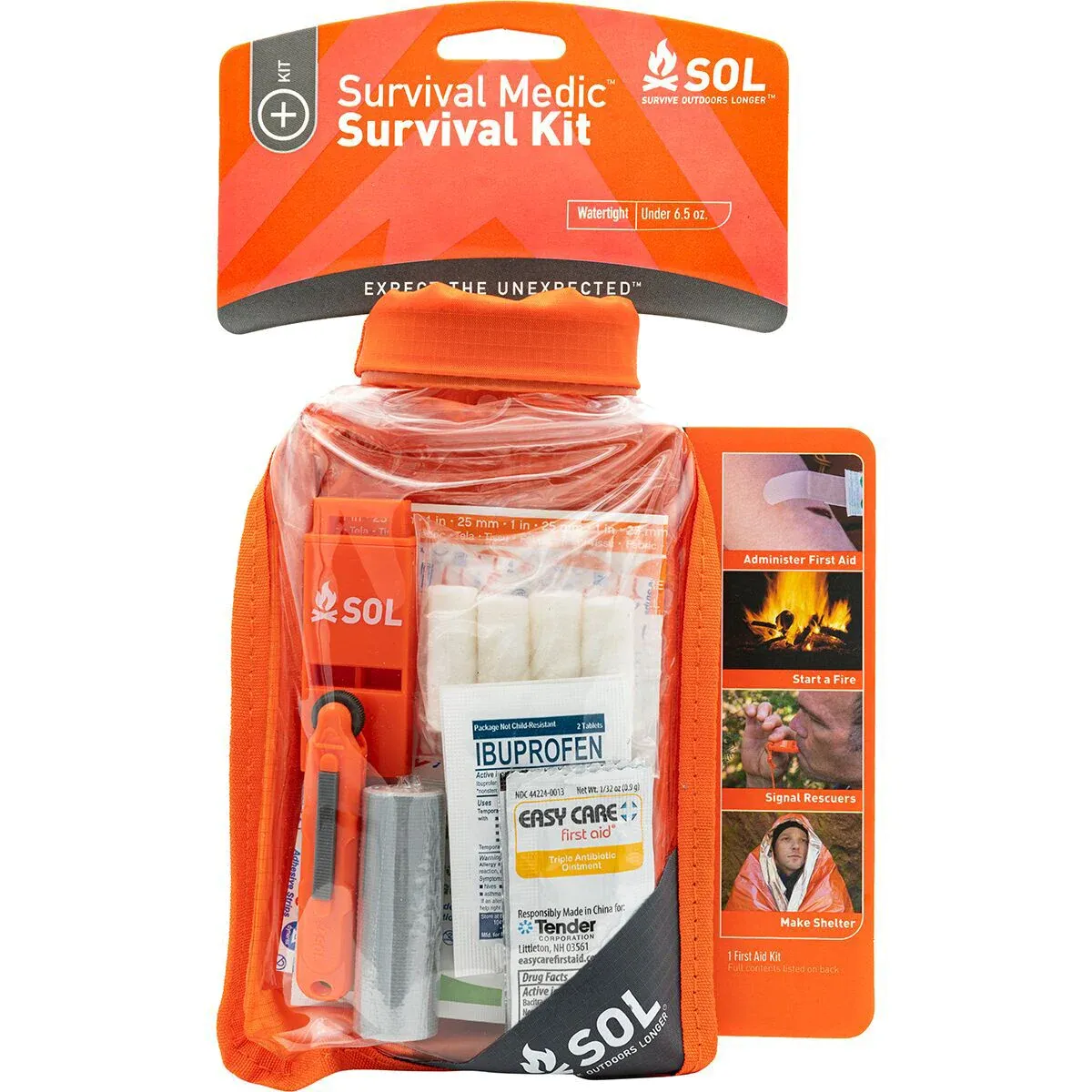 SOL Survival Medic Survival Kit with Dry Bag