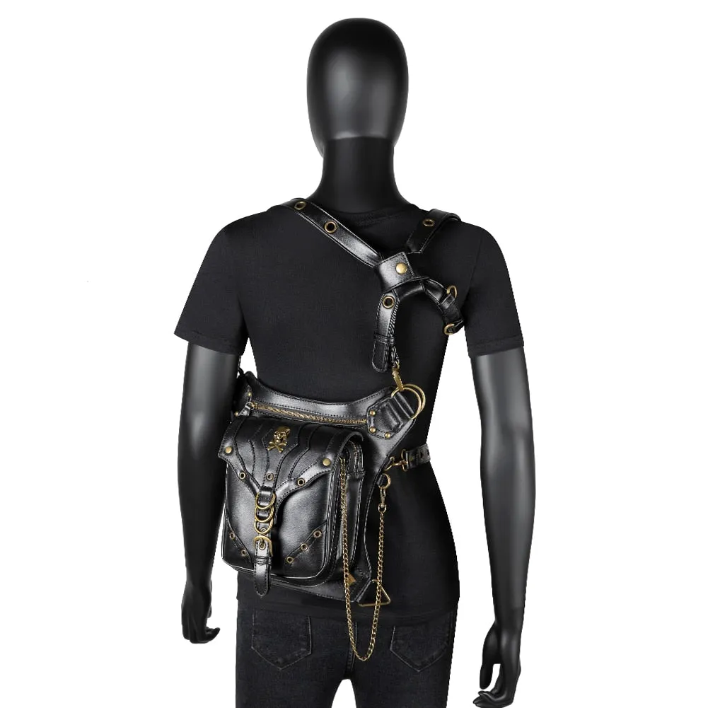 Steampunk Retro Rock Gothic Shoulder Waist Bag