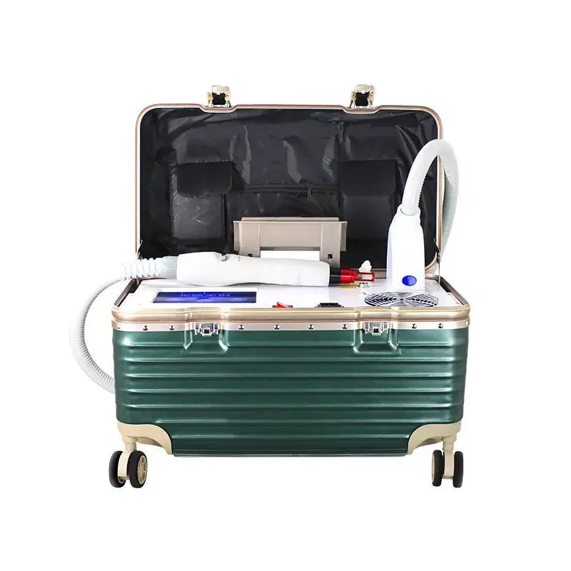 Suitcase Tattoo Removal ND Yag Pico Laser Spot Eliminate Carbon Fiber Stripping Red Aiming Point Skin Pigment Removal Machine