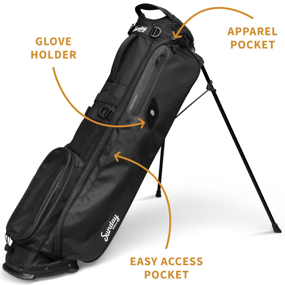 Sunday Golf El Camino Stand Bag - Matte Black