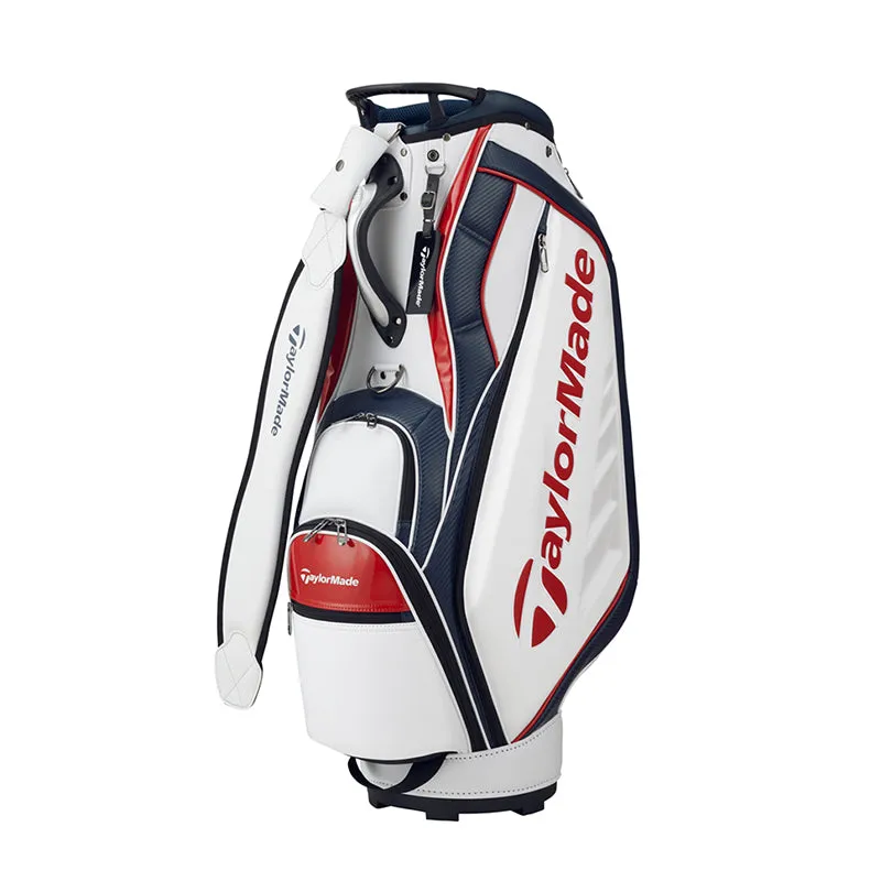 TAYLORMADE 9.5" Auth-Tech Cart Bag (White/Navy/Red)