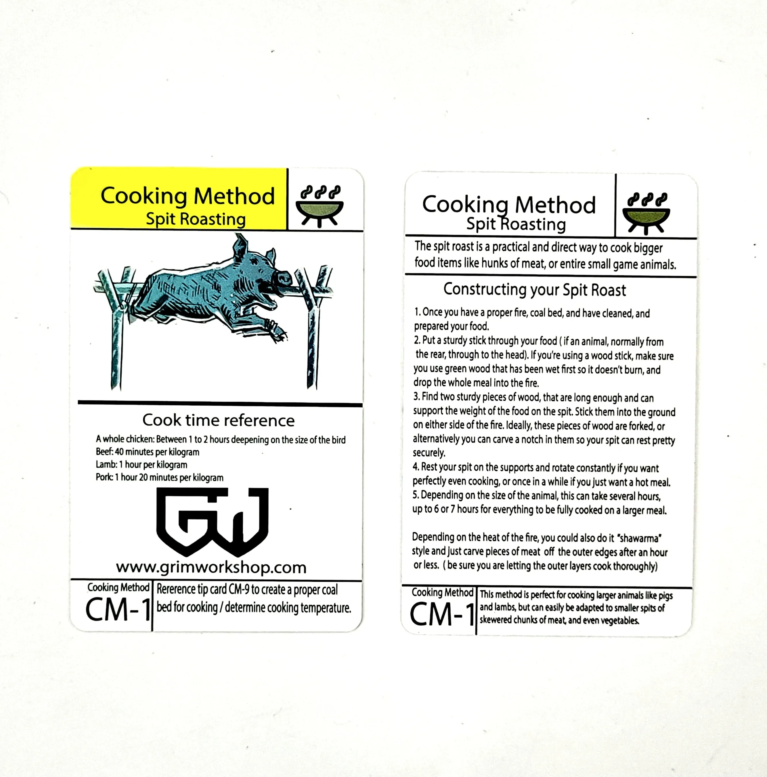 Tip Card CM-1: Campfire Cooking on a Spit