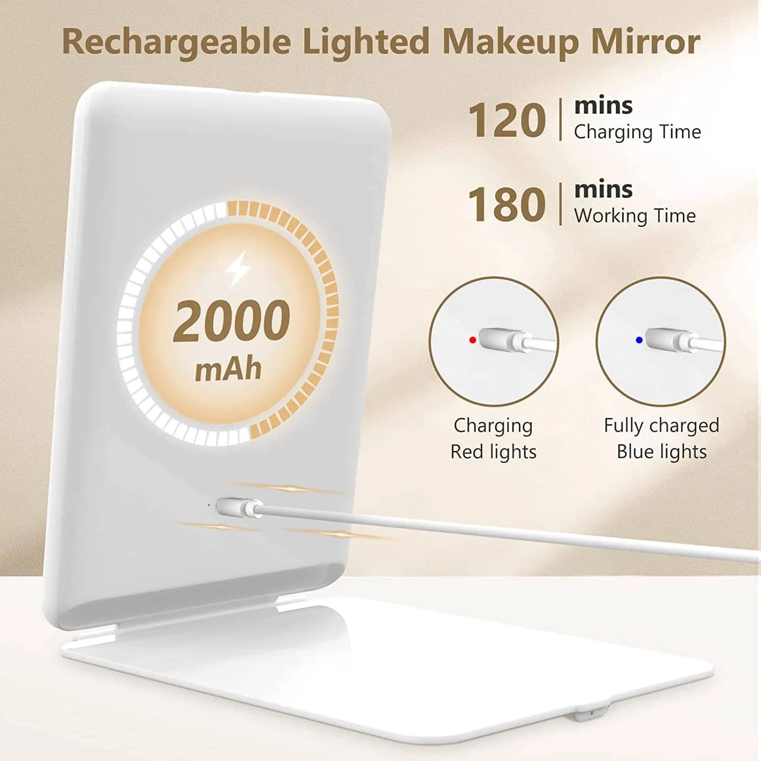 Travel Makeup Mirror with 10X Magnifying Mirror