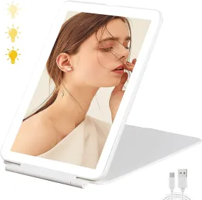 Travel Mirror Rechargeable Makeup Mirrors-White