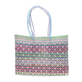 TRAVEL PINK PATTERNED TOTE BAG WITH CLUTCH