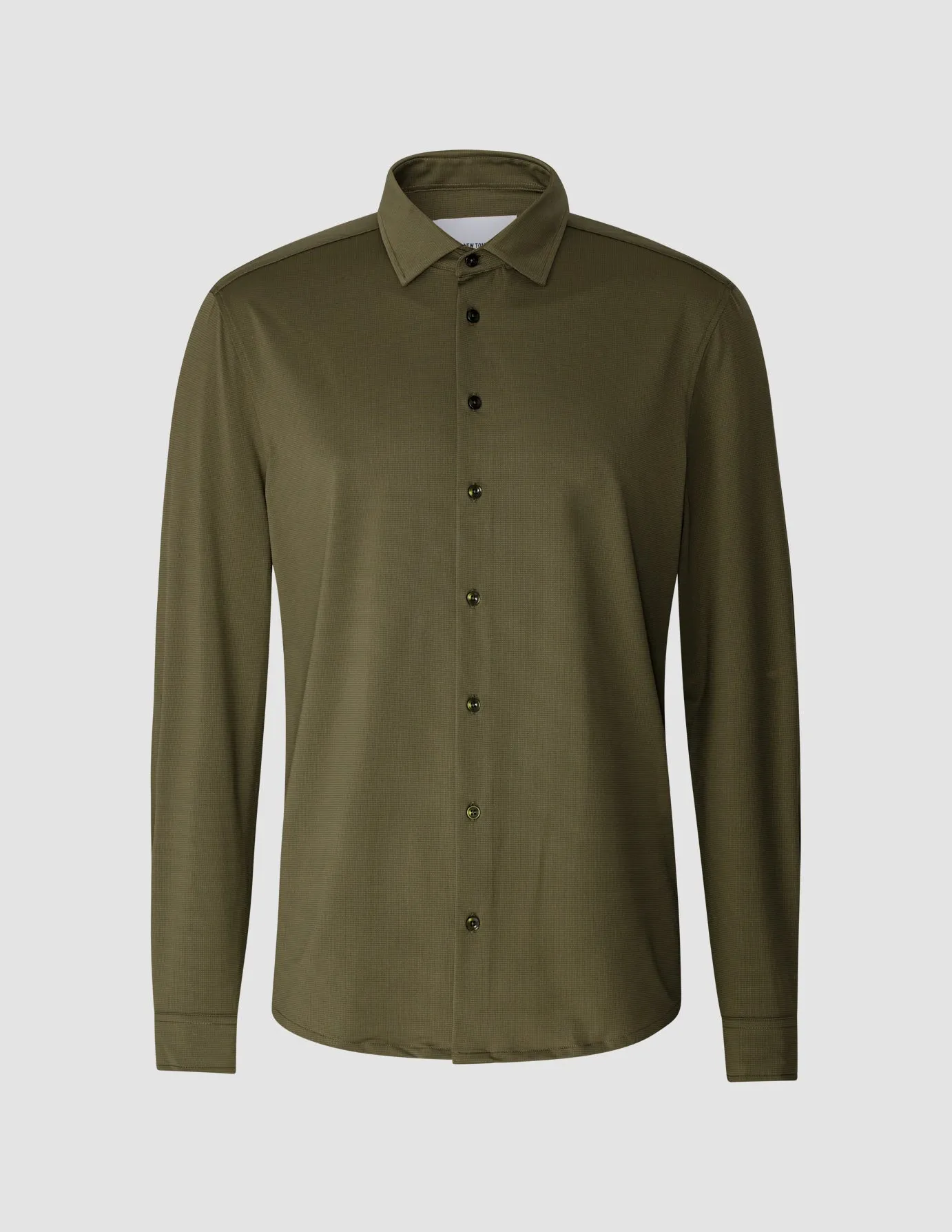 Travel Shirt Remote Green Slim