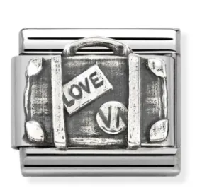 Travel - Suitcase Silver Oxidised Charm