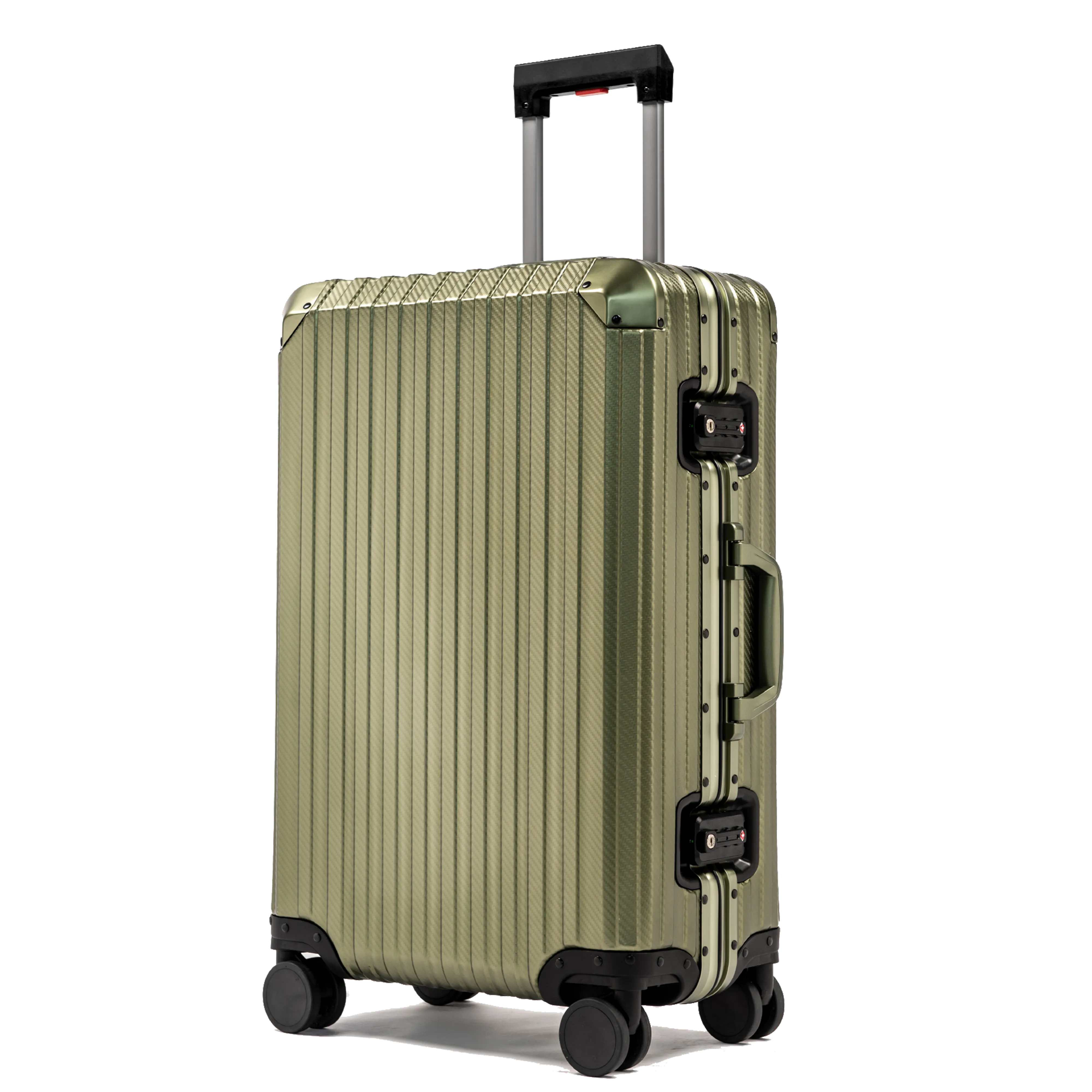 TREK Aluminum Suitcase Army Green