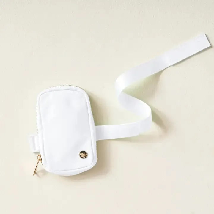 Tumbler Fanny Pack in Natural Beige OR White - ALL SALES FINAL