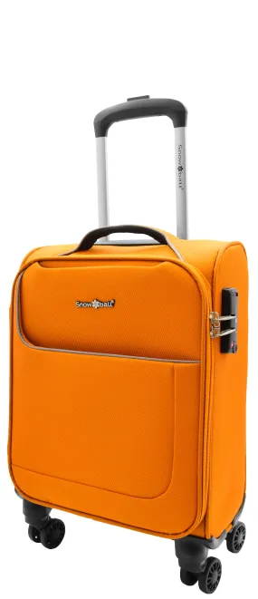 Under Seat Suitcase Budget Airline Approved Cabin size 4 Wheel Hand Luggage M1 Yellow