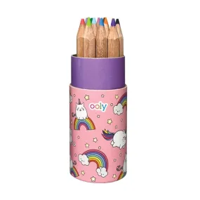 Unicorn Pink Draw 'n' Doodle Mini Colored Pencils   Sharpener - Set of 12