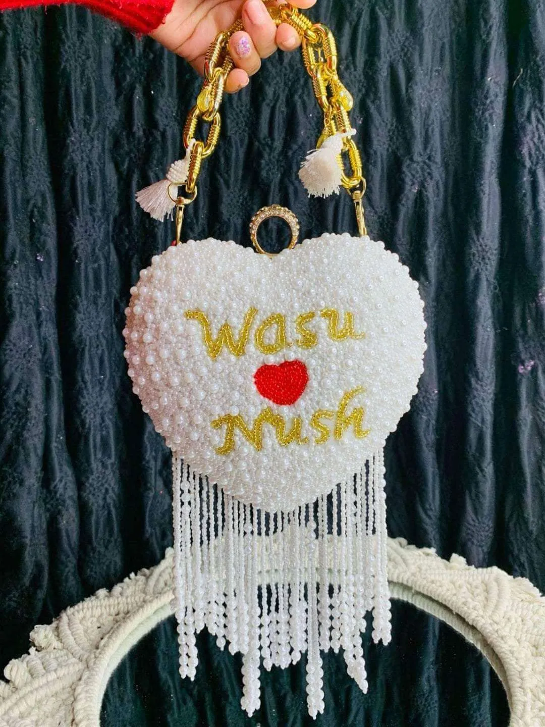 Valentines Special Pearl Clutch Bags