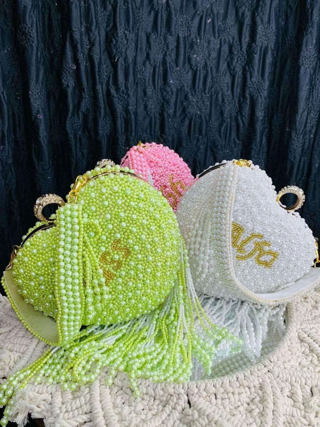 Valentines Special Pearl Clutch Bags