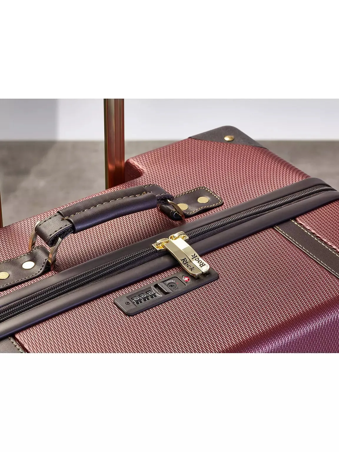 Vintage Medium Suitcase - Burgundy