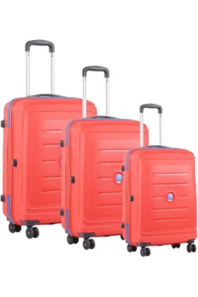 VIP Quad 8 Wheels 21x38x55cm Hard Casing cabin Suitcase Red