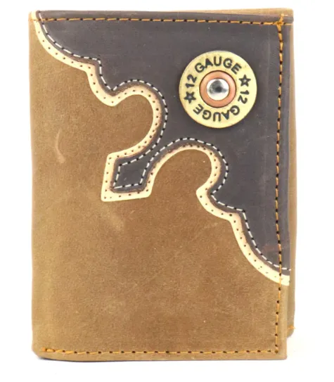 W-155- Rockin Leather 12 Gauge Tri-Fold Wallet