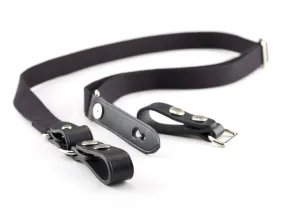 Waist Strap Attachment - Black Webbing / Black Leather