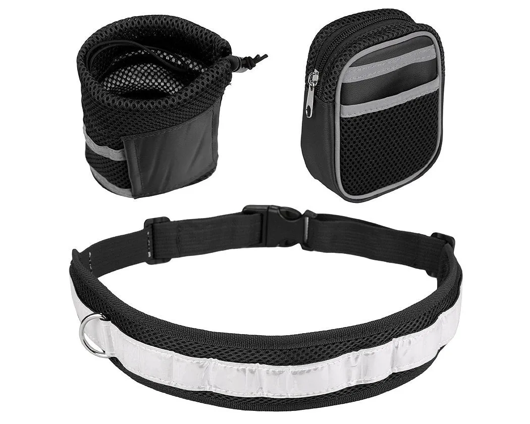 Walk the Dog Hands Free Dog Leash Set with Waist Belt and Pouch