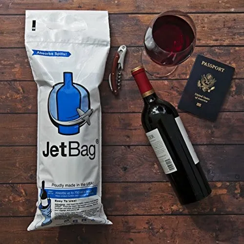 Wine Diaper - Reusable, Protective and Absorbent Wine Bottle Bags for Travel (3 pack) Made in the USA