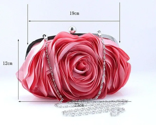 Women's Fashion Flower Clutch Wedding Bag