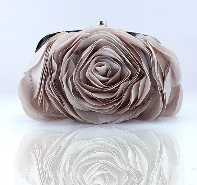 Women's Fashion Flower Clutch Wedding Bag