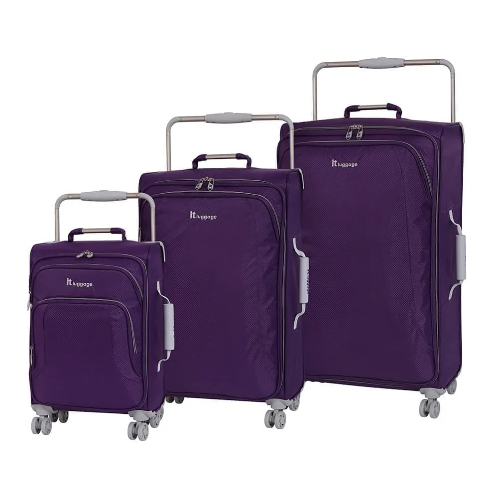 World's Lightest 8 Wheel Small Suitcase - Rich Purple