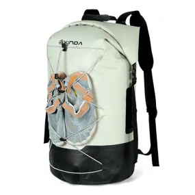 XINDA XD-BAG19 IPX7 Waterproof Outdoor Stream Tracing Backpack Diving Bag, Color: Light Gray-36L